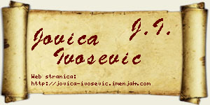 Jovica Ivošević vizit kartica